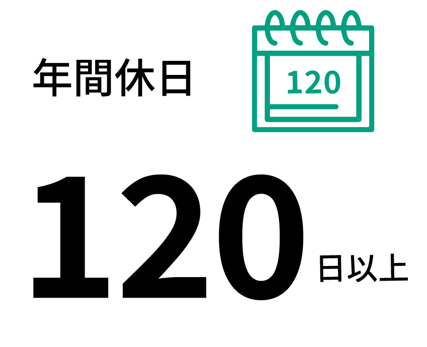 年間休日120日以上